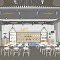 Modern Kindergarten Classroom Workshop 3d model