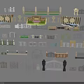 Various Entrance Gates 3D Models Featuring Architectural Designs and Decorative Elements 3d model