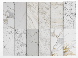 Modern wall panel white marble background wall 3d model