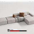 Modern Edra Combination Sofa 3d model