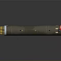 Military Cylindrical Weapon With Yellow Tip Metal Body Functional Rear Section And Tactical Design