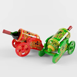 Wine Bottle Wine Rack Wine Bottle Rack Tibetan Wine 3d model