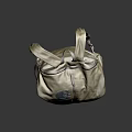 Tan Canvas Backpack With Leather Accents Colorful Patch And Zipper Closure