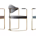 Modern Dining Chairs With Metal Frames And Upholstered Seats In Various Designs