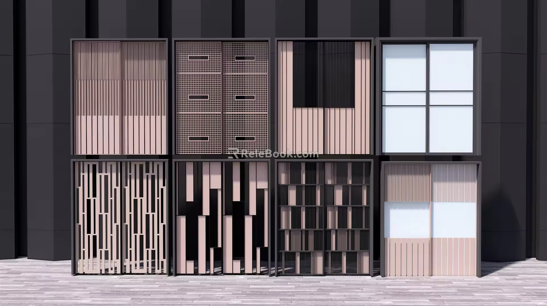 Modern sliding door 3d model