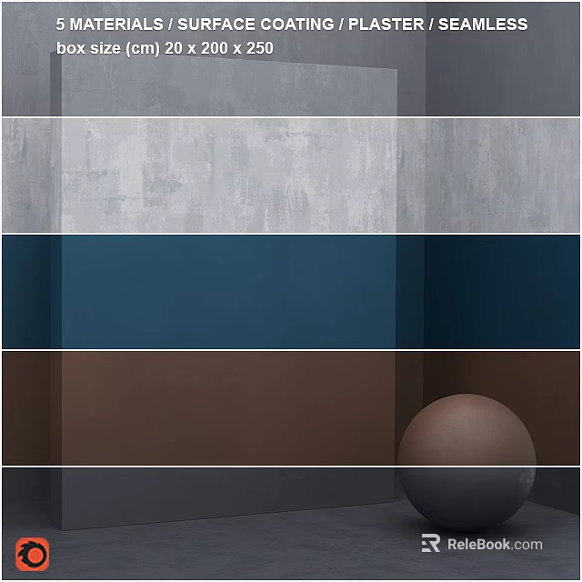 Abstract Construction Components with Gray Blue Brown Rectangular Blocks and Brown Sphere 3d model