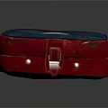 Red and Blue Leather Medical First Aid Kit with White Cross Symbol