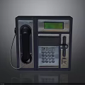 Vintage Electronic Telephone Device With Handset Keypad Metal Casing And Green Display Screen
