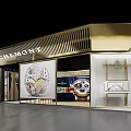 RICH MONT Exhibition Booth With Watch Displays Geometric Patterns And Display Cabinets