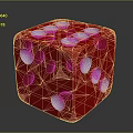Red Cube Dice As Household Item With White Dots And Smooth Surface Design