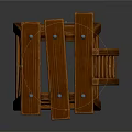 Wooden Ladder Stool With Cross Support Design And Sturdy Construction For Home Use