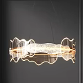 Modern Wavy Transparent Acrylic Chandelier With Elegant Home Interior Lighting Design