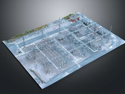Detailed Industrial Plant Layout With Equipment Piping System And Structural Components 3d model