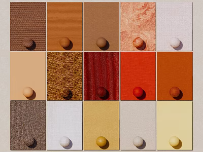 Wall Color And Texture Samples With Various Hues For Interior Decor Ideas 3d model