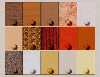 Fabric Warm Color Wallpaper Wall Hard Bag 3d model