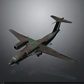 Camouflaged Space Transport Aircraft With Twin Engines Wings And Tail Design Features