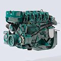 modern engine 3d model
