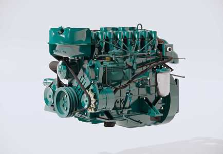 modern engine 3d model