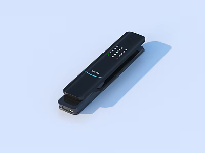 Etekcity Black Smart Door Lock With Digital Keypad And Fingerprint Recognition For Home Use 3d model