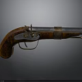 Vintage Metal Pistol Sculpture With Intricate Carving Details And Craftsmanship