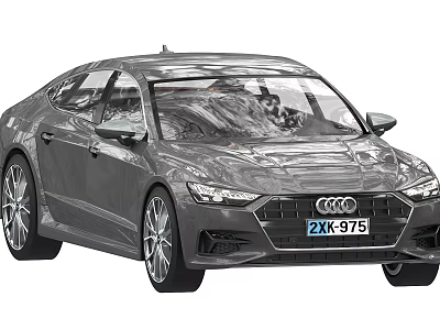 Luxury Audi Modern Sedan With Sleek Body Design And Stylish Front Fascia 3d model