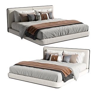 Double bed 3d model