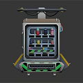 Futuristic Tech Device With Transparent Panel Internal Components And Top Platform