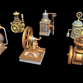 Modern Machine Steampunk Industrial Machine Future Machine 3d model