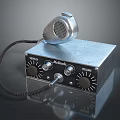 Military Weapon Control Device With Metal Box Microphone Knobs And Cable