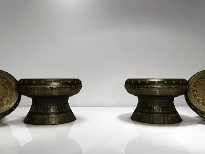 National Wind Drum Bronze Drum 3d model National Wind Drum Bronze Drum 3d model