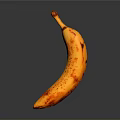 Fresh Ripe Banana With Orange Peel And Natural Spots For Daily Use