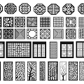 New Chinese Style Openwork Window Partition Window Flower Carved Openwork Window Flower Pane Carved Corner Flower Corner Flower Carved Corner Line 3d model