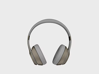 Modern Over Ear Headphones With Gray And Gold Design For Comfortable Use 3d model