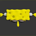 SpongeBob SquarePants Yellow Square Character With Big Eyes Red Tie White Shirt And Happy Smile