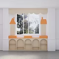 Children Castle Themed Stage With Toys And Blocks