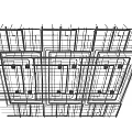 Ceiling Grid Structure Design With Metal Supports And Installation Framework 3d model