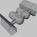 Detailed TIE Fighter Model With Twin Ion Engines And Angular Wings Design