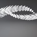 Modern crystal chandelier 3d model