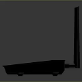 High Performance Wireless Router With Three Antennas Black Textured Design For Home Network Connectivity