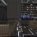 Modern Bar Interior Design With Stylish Lighting Bar Counter And Drink Shelves