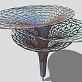 Modern Geometric Pergola Design With Layered Lattice Structure And Metal Framework 3d model