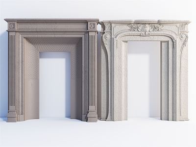 European-style Pass Building Components 3d model