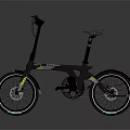 Modern Black And Yellow Foldable Bicycle With Sleek Frame And Portable Design