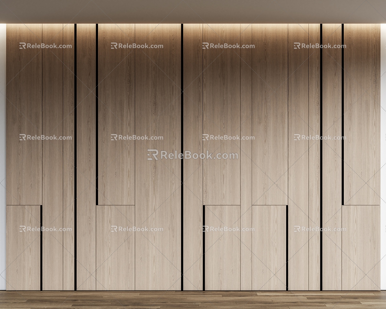 Wood veneer wall panel modeling wall panel modeling wall panel 3d model