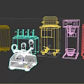 Various Commercial Kitchen Equipment Including Coffee Makers And Blenders With Digital Panels