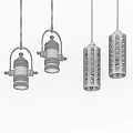 Modern Industrial Metal Pendant Lights With Perforated Design And Copper Gray Finish