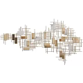 Modern Geometric Wall Decor With Circular Abstract Metal Hanging Designs