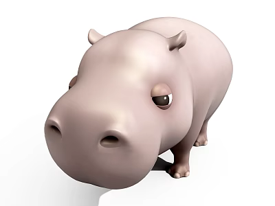 Cute Pink Reptile Character With Big Eyes And Adorable Appearance 3d model