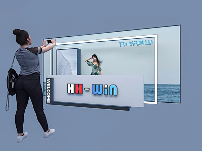 Popular Check in Photo Spot With Large Screen TO WORLD HH win And Ocean View 3d model