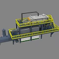 Industrial Processing Equipment With Multi Level Platforms Steel Frame And Yellow Railings